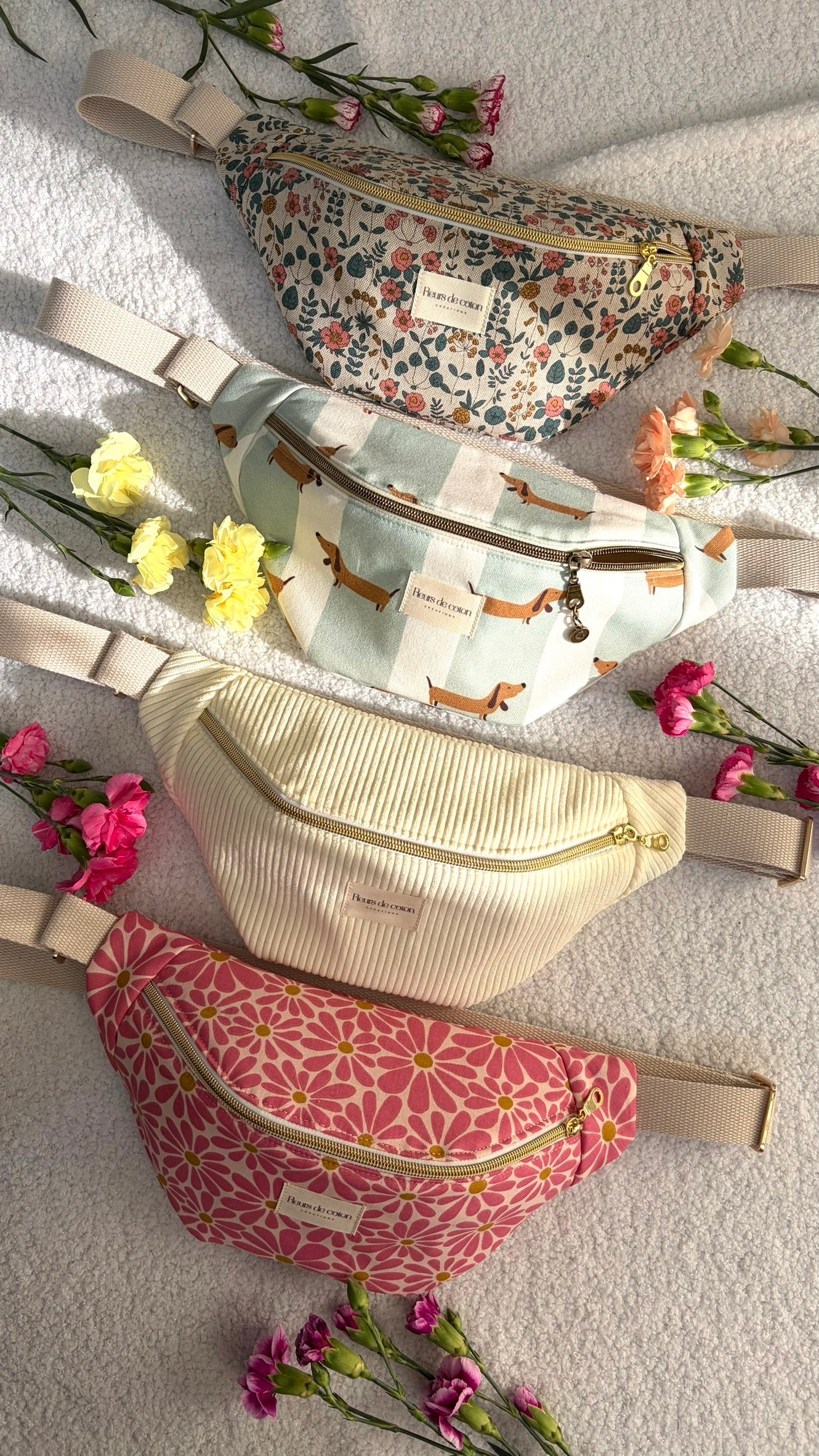 Sacs banane à motifs