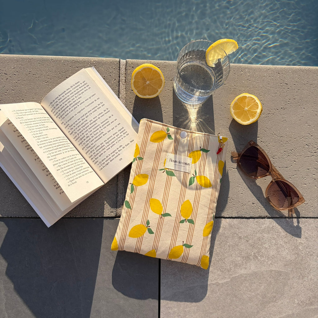 Pochette à livre citron