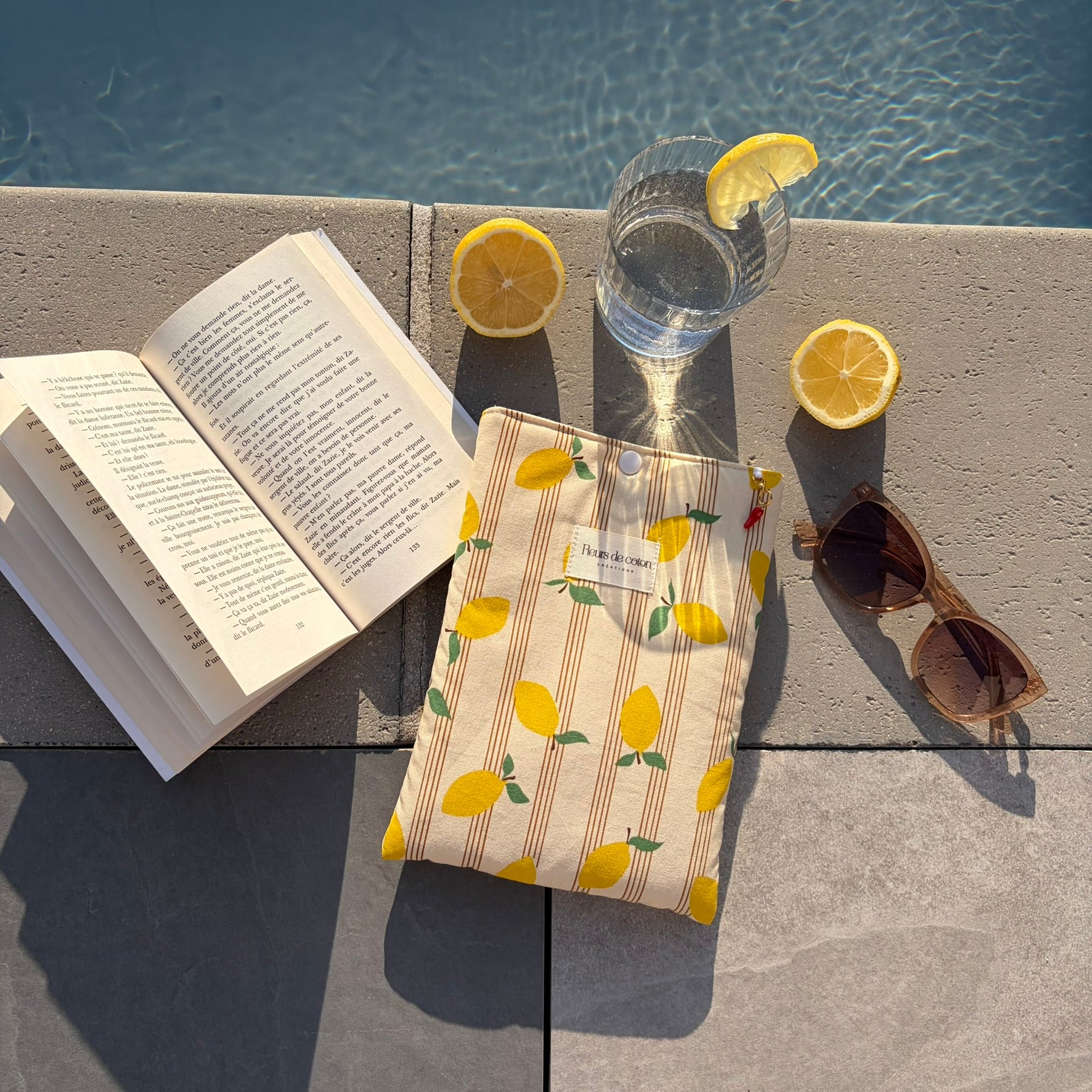 Pochette à livre citron