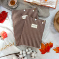 Pochette à livre vichy marron