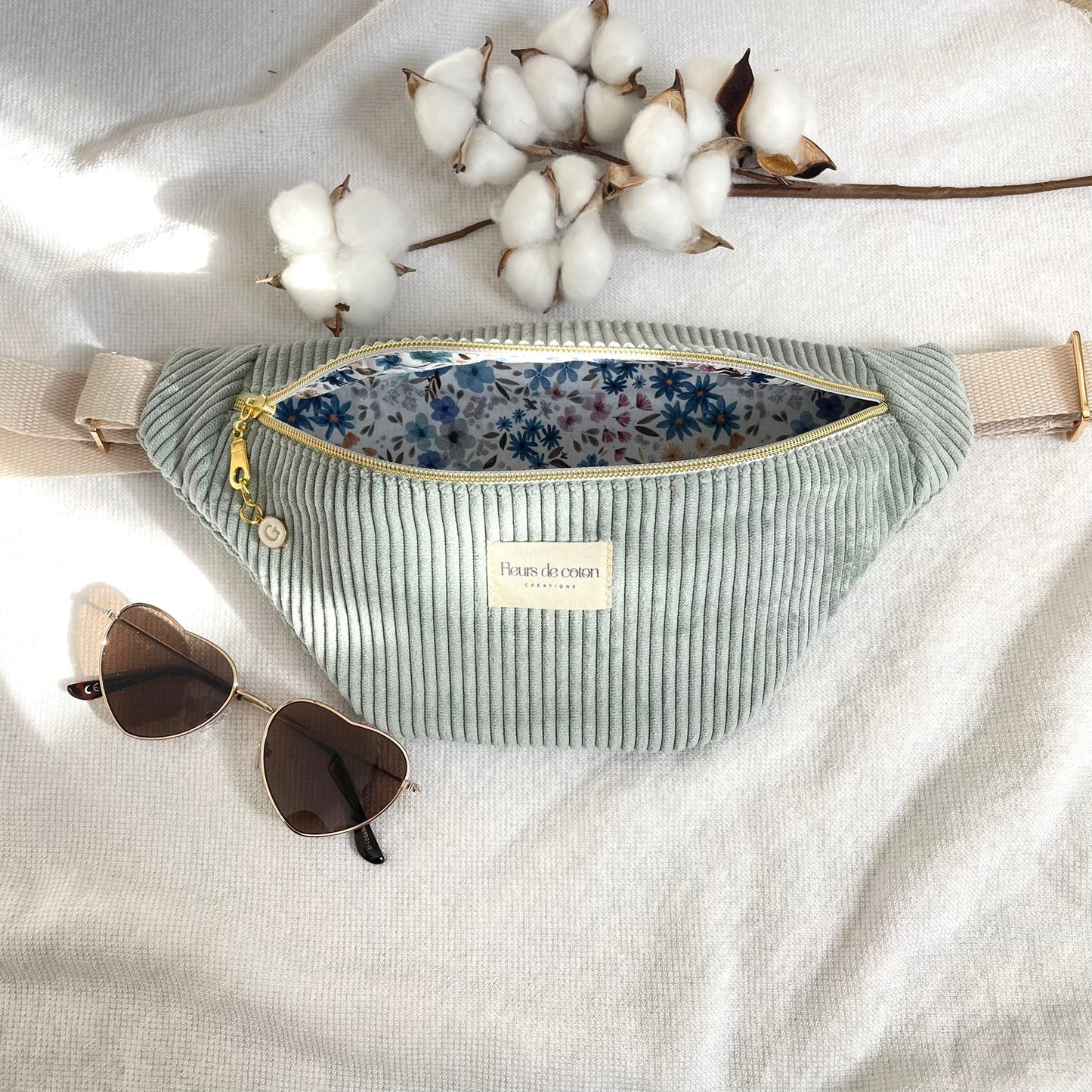 Sac banane velours