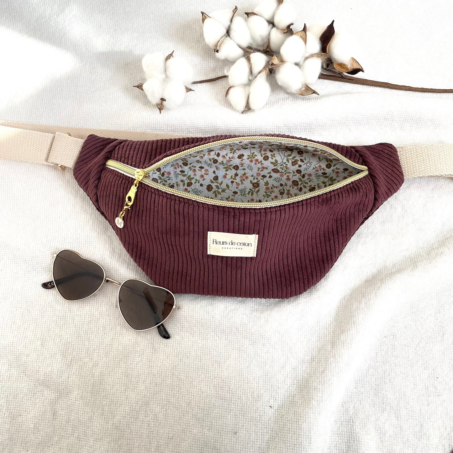 Sac banane velours