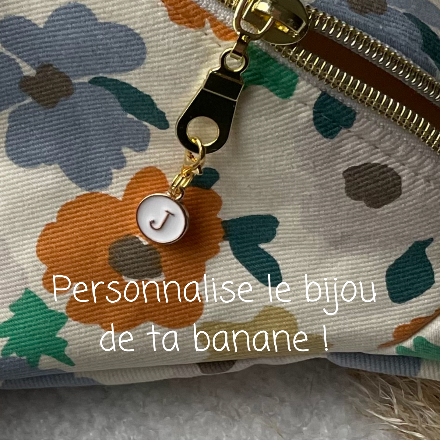 Sac banane motifs fleurs