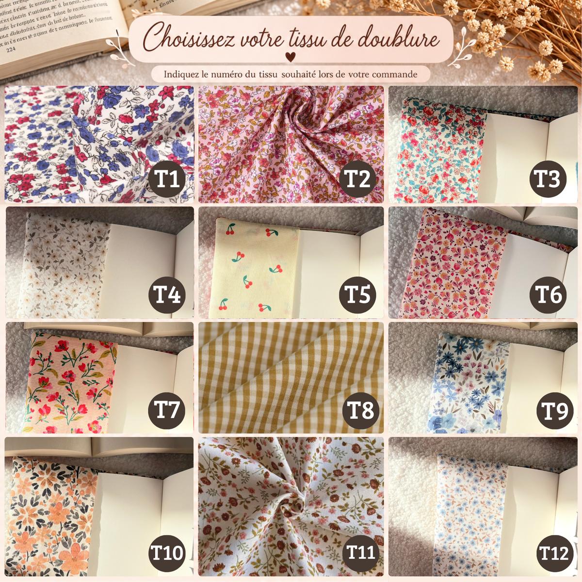 Custodia per libri a quadretti marrone
