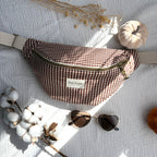 Sac banane vichy marron