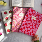Pochette à livre fleurs rose - B2B